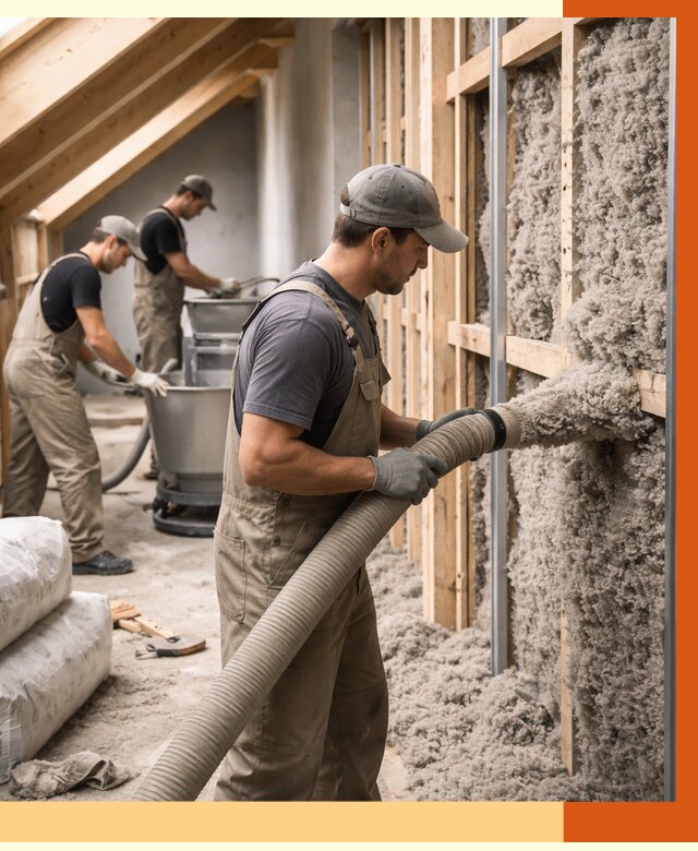 Утепление таунхауса эковатой в Борисоглебске от 2289 руб./м² — монтаж и задувка | ТепломастерБрс