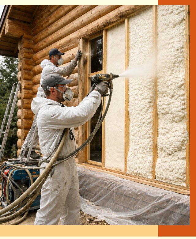 Утепление деревянного дома ППУ в Борисоглебске от 4370 руб/м2 | ТепломастерБрс — под ключ