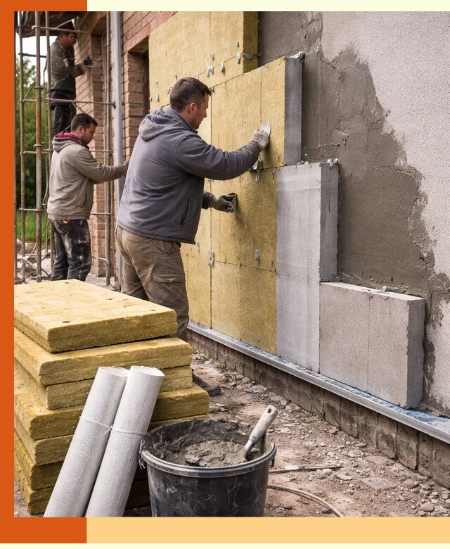 Утепление кирпичного дома под ключ в Борисоглебске