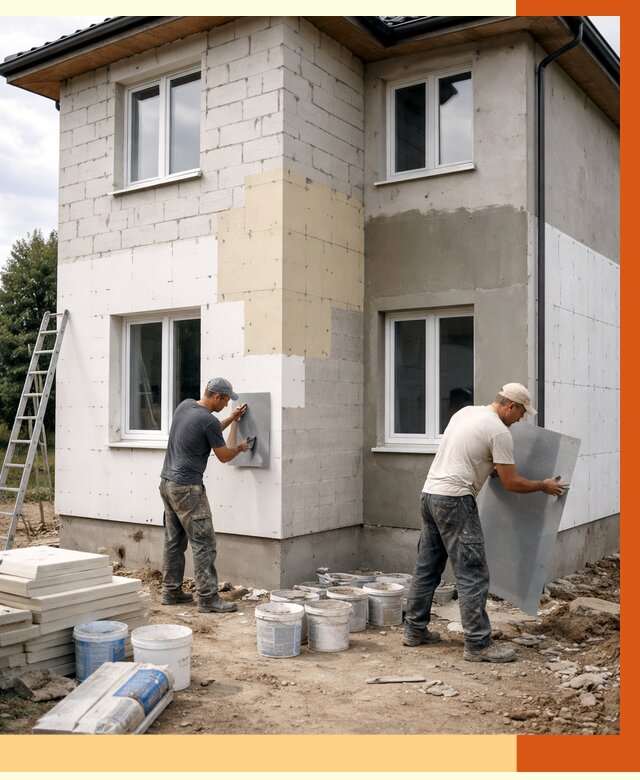 Утепление дома из газобетона в Борисоглебске от 4370 руб./м² — заказать у ТепломастерБрс