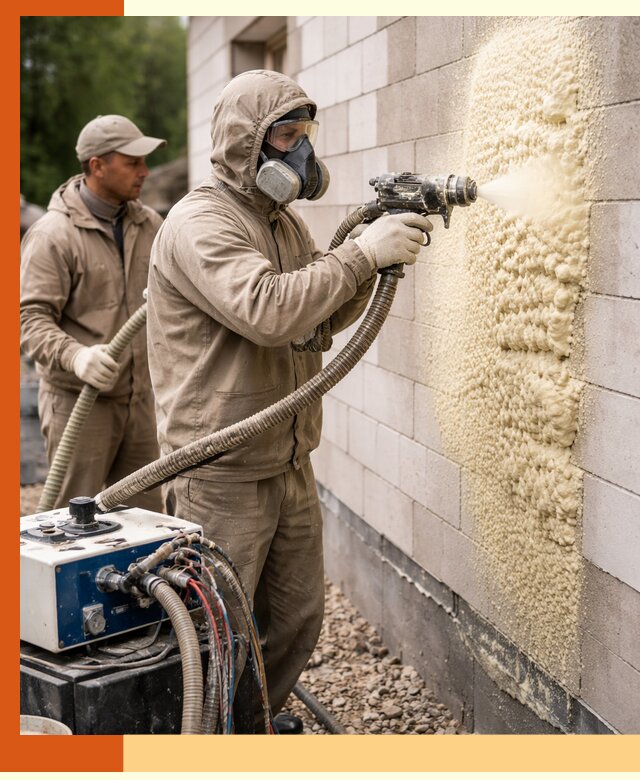 Утепление дома из газобетона ППУ в Борисоглебске — надежная теплоизоляция