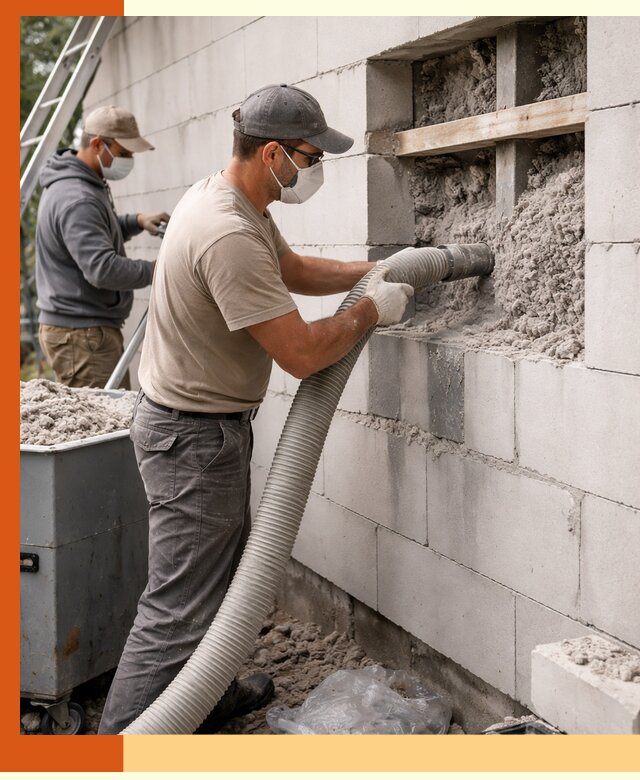 Утепление дома из газобетона эковатой в Борисоглебске