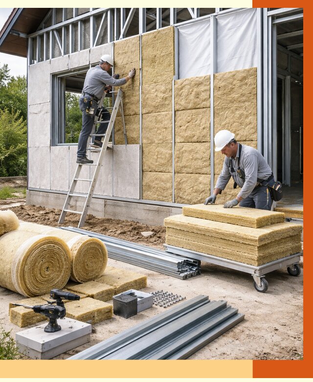 Утепление дома из ЛСТК в Борисоглебске от 5410 руб./м² — профессионально | ТепломастерБрс