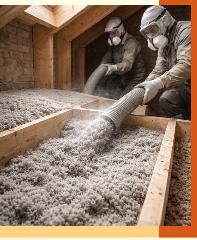 Утепление коттеджа эковатой в Борисоглебске от 2601 руб./м² — комплексная задувка и монтаж | ТепломастерБрс