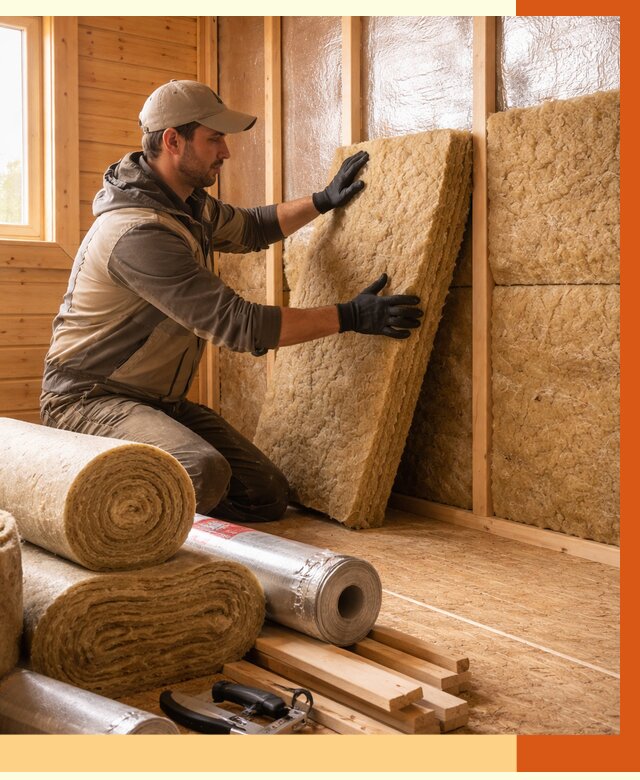 Утепление бани в Борисоглебске под ключ от 4682 руб./м2 — утеплить потолок, пол и стены | ТепломастерБрс