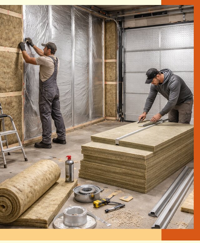 Утепление гаража в Борисоглебске от 4682 руб/м2 — комплексное утепление ворот и стен | ТепломастерБрс