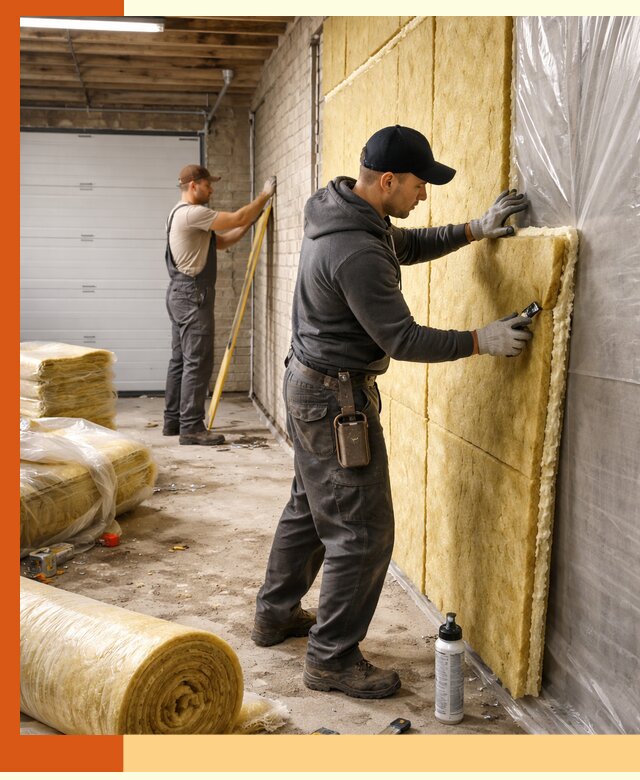 Утепление гаража под ключ в Борисоглебске — все виды теплоизоляции