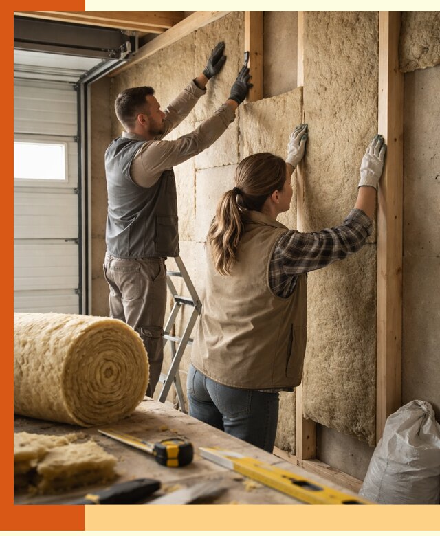 Утепление гаража изнутри в Борисоглебске: быстро и надежно