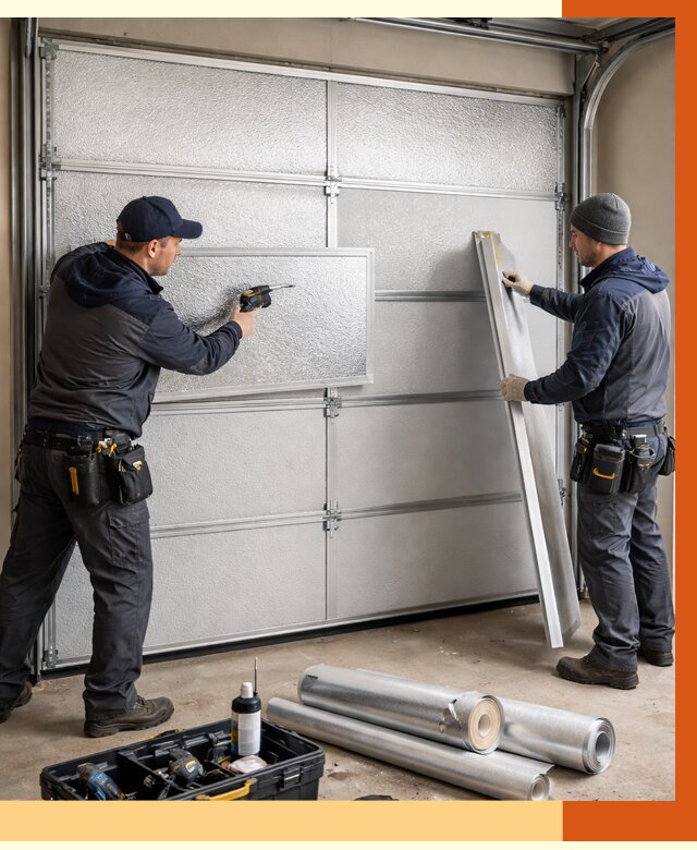 Утепление гаражных ворот в Борисоглебске от 8167 руб/м2 — надежно и быстро | ТепломастерБрс