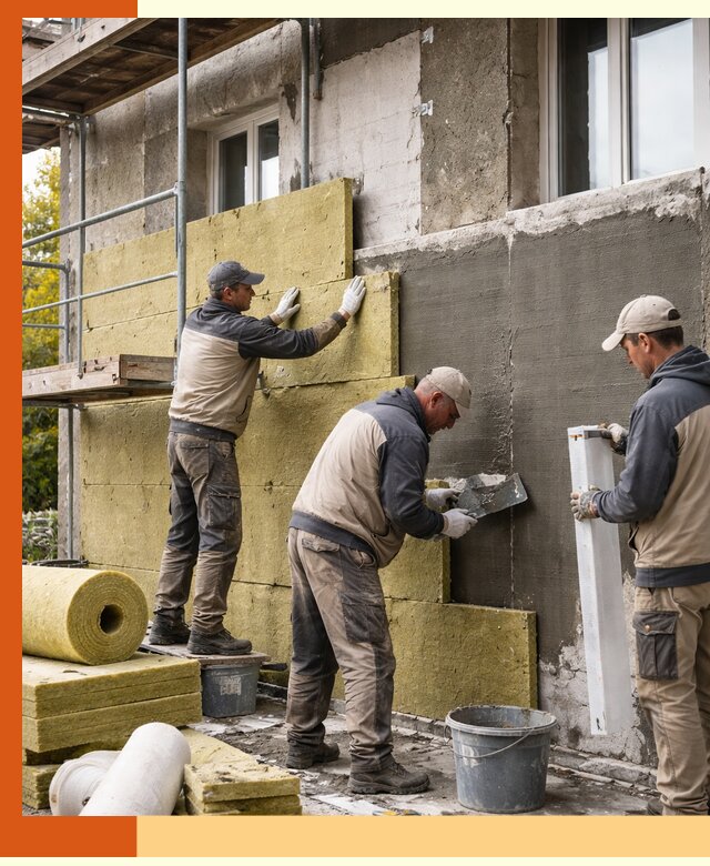 Утепление фасада зданий и домов в Борисоглебске