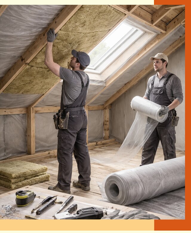 Утепление крыши изнутри мансарды в Борисоглебске от 4370 руб./м² | ТепломастерБрс