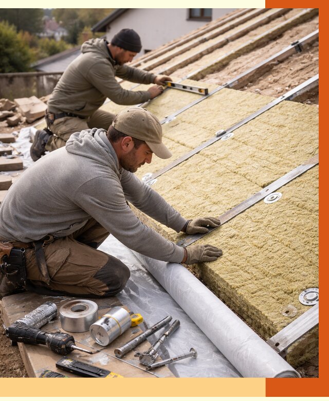 Утепление крыши снаружи в Борисоглебске под ключ от 1248 руб./м2 | ТепломастерБрс