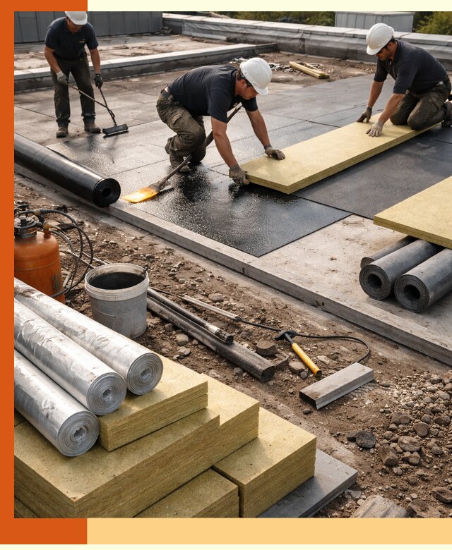 Утепление плоской крыши в Борисоглебске — надежная теплоизоляция и герметизация