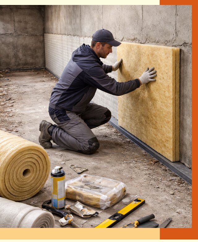 Утепление фундамента изнутри в Борисоглебске от 4370 руб./м2 — работы под ключ | ТепломастерБрс