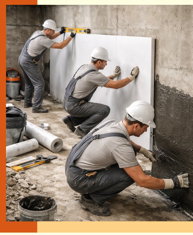 Утепление фундамента изнутри профессионально в Борисоглебске