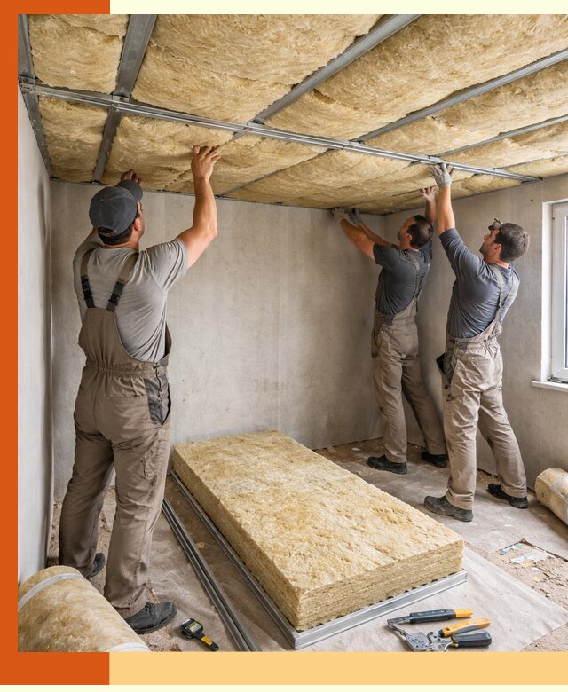 Утепление потолка в Борисоглебске — тепло и без сквозняков