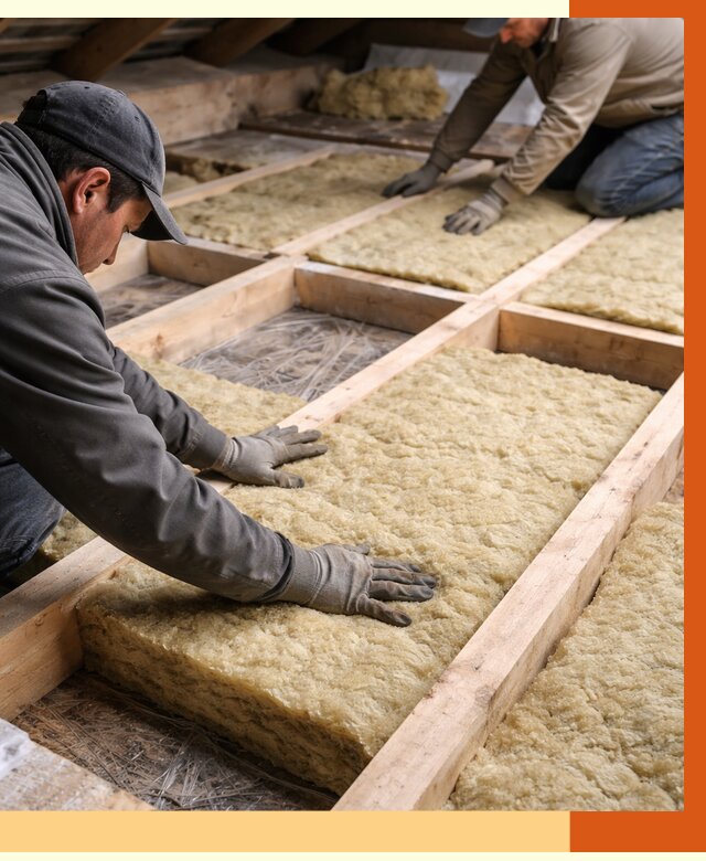 Утепление чердака минватой в Борисоглебске от 3641 руб/м2 под ключ | ТепломастерБрс