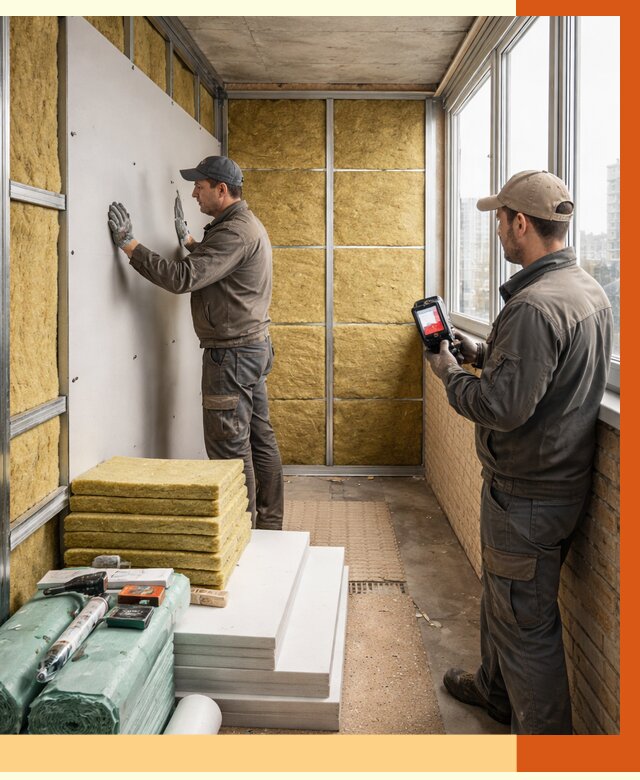 Утепление балкона в Борисоглебске от 4682 руб. под ключ | ТепломастерБрс