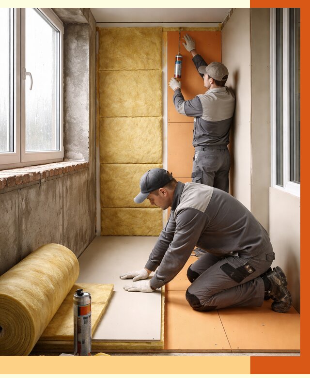 Утепление лоджии под ключ в Борисоглебске от 6763 руб/м2 — комплексное решение | ТепломастерБрс