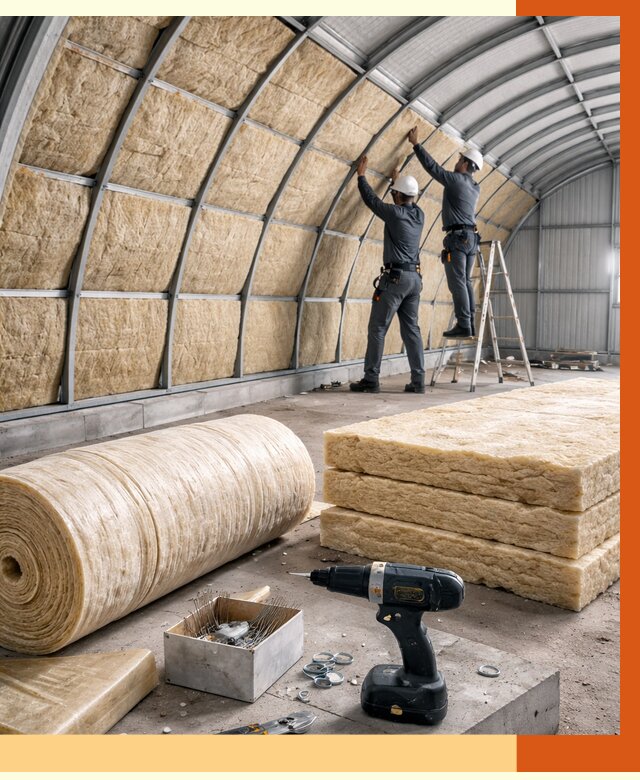 Утепление арочного ангара в Борисоглебске от 3329 руб./м2 под ключ | ТепломастерБрс