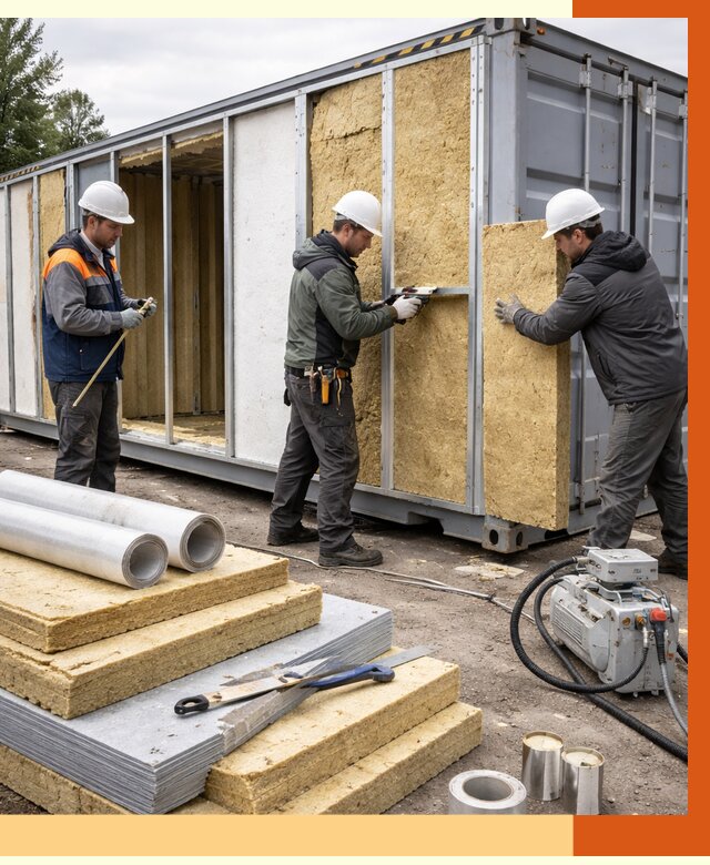 Утепление морского контейнера в Борисоглебске от 3902 руб. под ключ | ТепломастерБрс