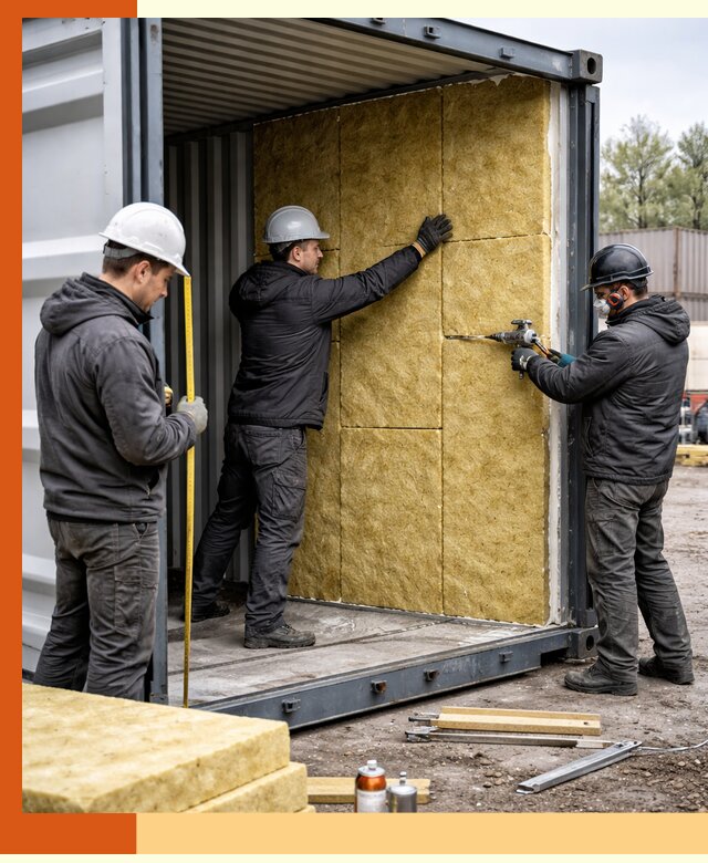 Утепление морского контейнера в Борисоглебске: надежная теплоизоляция и защита