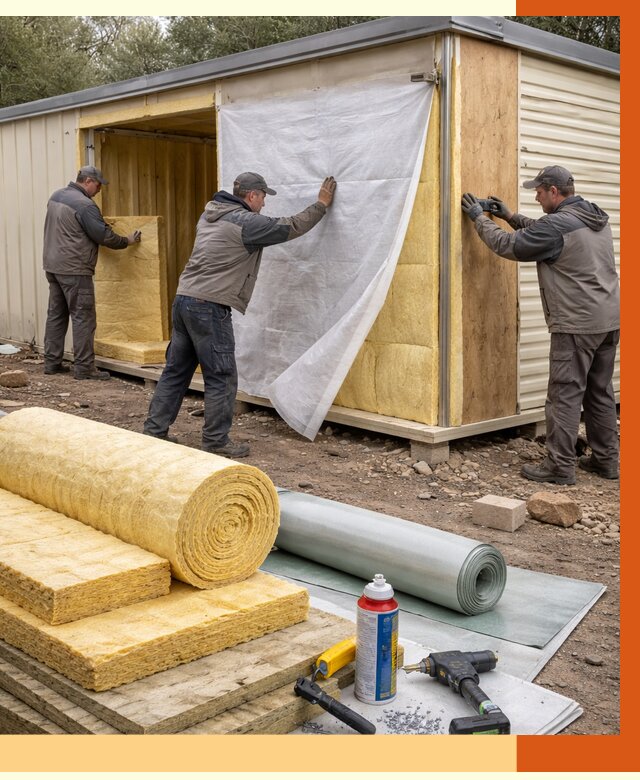 Утепление строительной бытовки в Борисоглебске от 13005 руб. под ключ | ТепломастерБрс