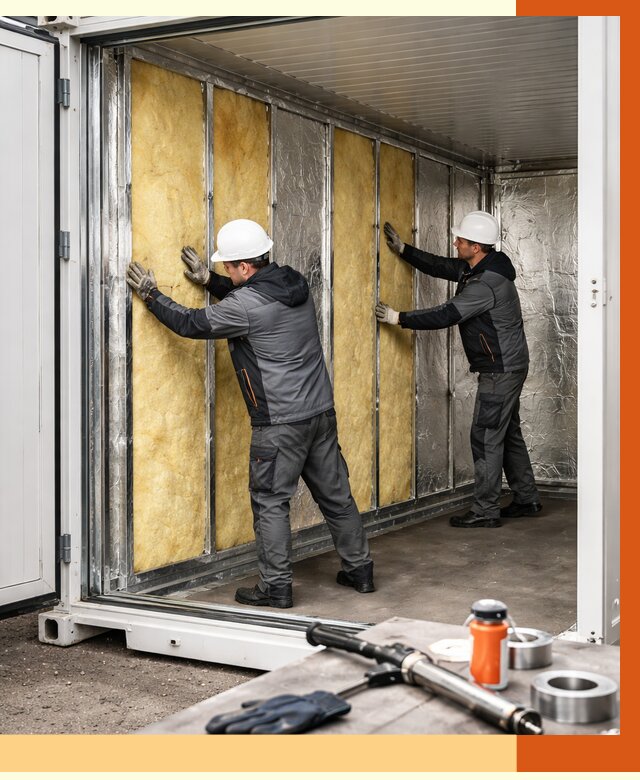 Утепление рефрижераторного контейнера в Борисоглебске от 46818 руб./м² | ТепломастерБрс