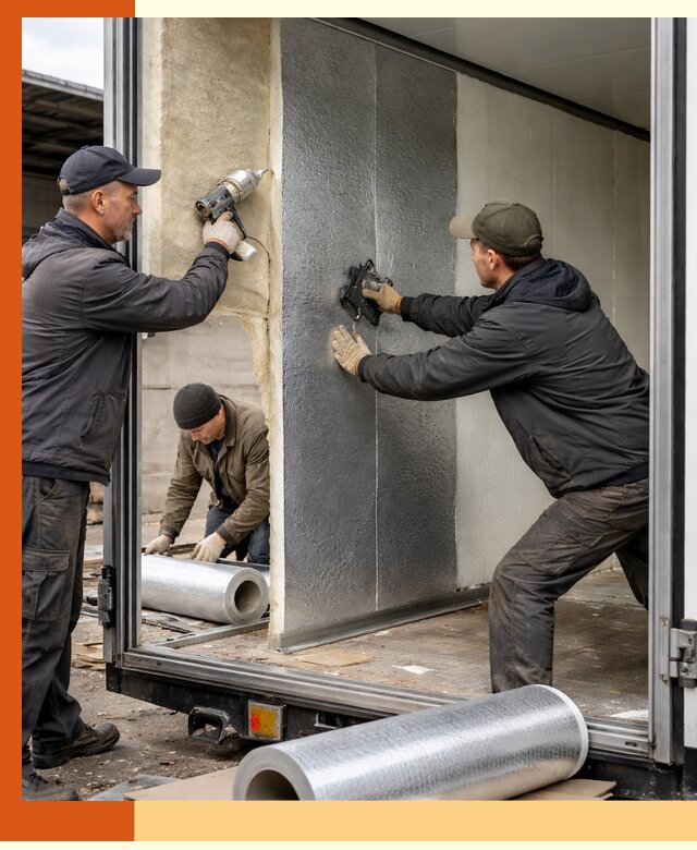 Утепление холодильного кузова в Борисоглебске — монтаж и теплоизоляция