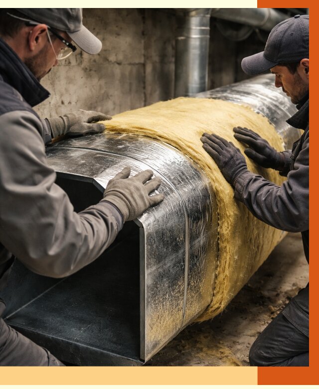 Утепление воздуховодов в Борисоглебске от 4370 руб. — теплоизоляция вентиляции | ТепломастерБрс