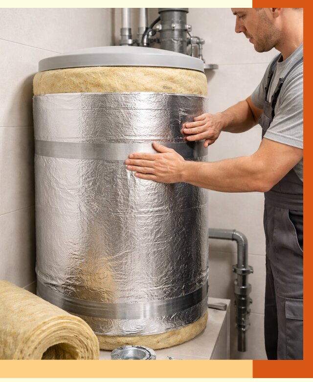 Утепление бойлера в Борисоглебске от 4682 руб. под ключ | Утепление ППУ | ТепломастерБрс