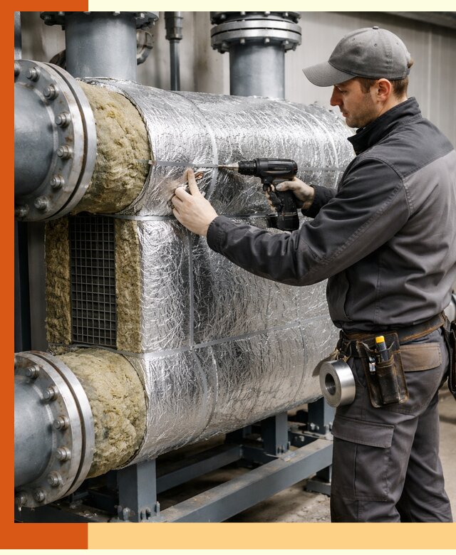 Утепление теплообменника в Борисоглебске — профессиональная теплоизоляция оборудования