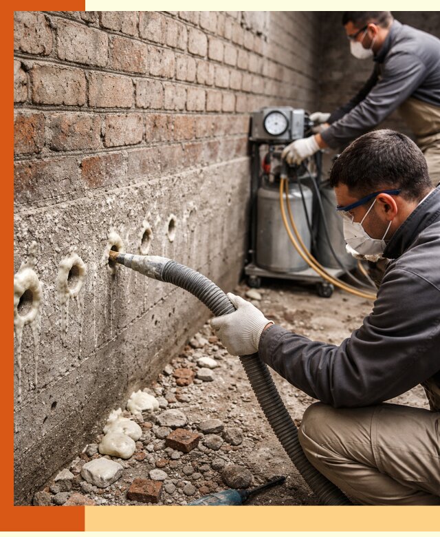 Заполнение колодцевой кладки ППУ в Борисоглебске быстро и герметично