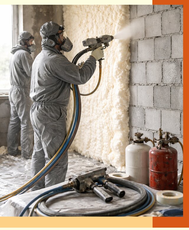 Утепление блочной стены ППУ в Борисоглебске от 4422 руб./м² — ТепломастерБрс