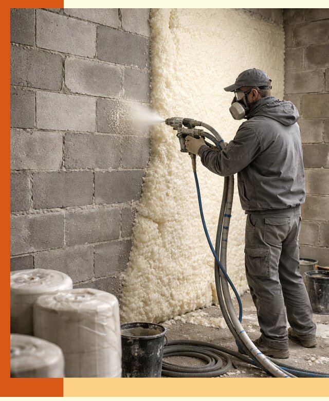 Утепление блочной стены ППУ в Борисоглебске качественно и надёжно