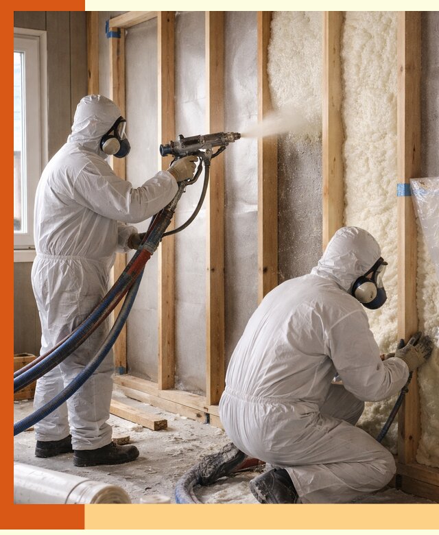 Утепление каркасной стены ППУ в Борисоглебске для домов и коттеджей