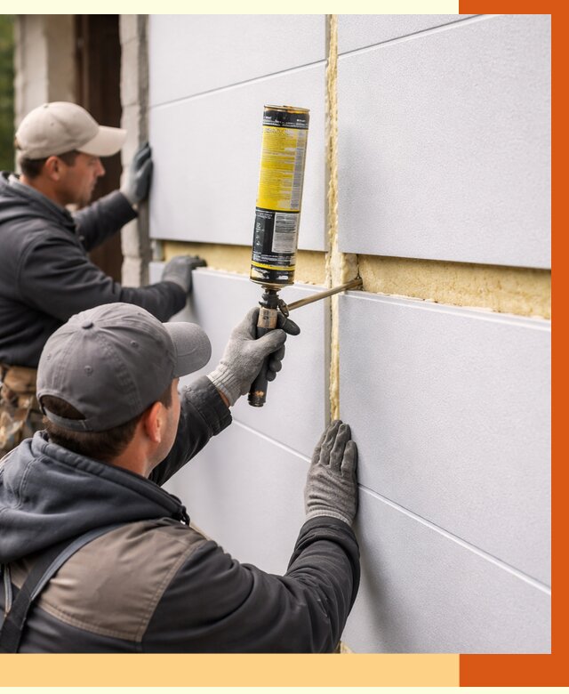 Утепление сэндвич панелей ППУ в Борисоглебске от 4370 руб. за м2 | ТепломастерБрс