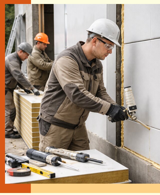 Утепление сэндвич-панелей пенополиуретаном в Борисоглебске