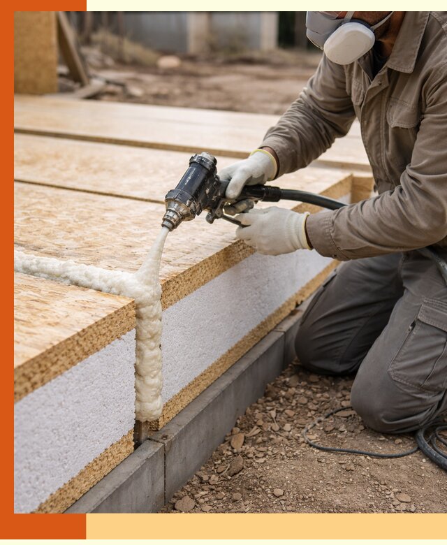 Утепление СИП-панелей пенополиуретаном (ППУ) в Борисоглебске