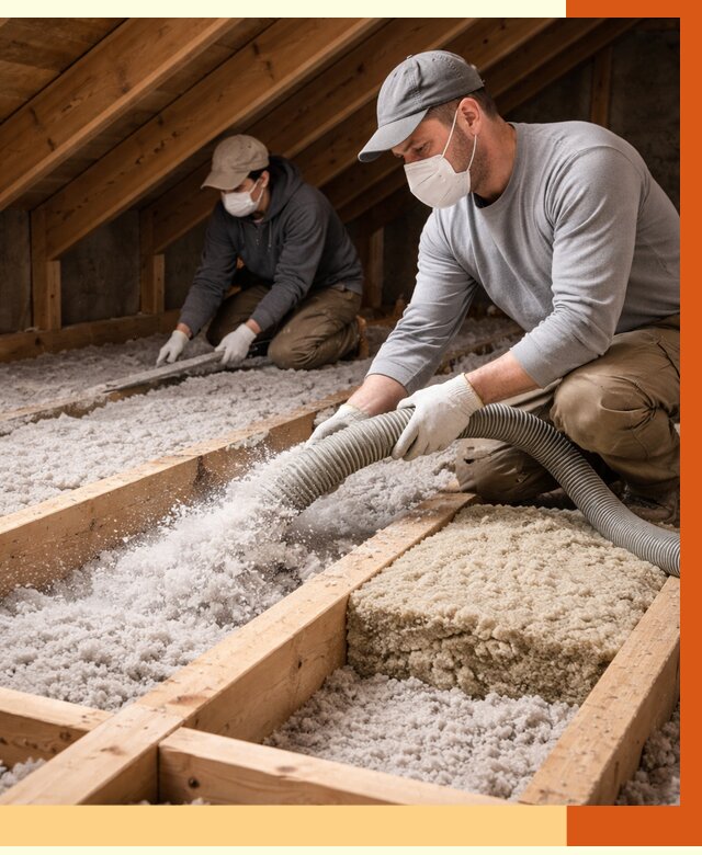 Заполнение полостей чердачного перекрытия в Борисоглебске от 4682 руб. | ТепломастерБрс