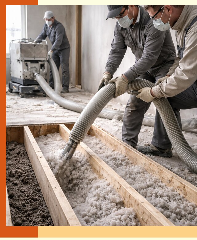 Заполнение полостей межэтажного перекрытия в Борисоглебске эффективно и герметично