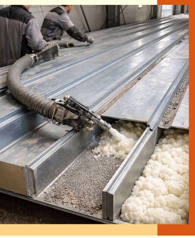 Заполнение пустот кровельных панелей в Борисоглебске от 7491 руб. под ключ | ТепломастерБрс