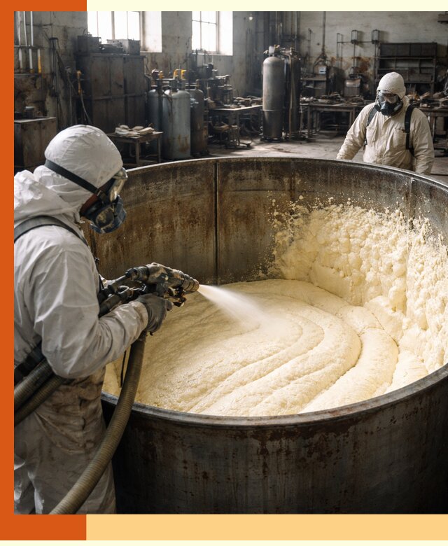 Заливка ппу в емкости с полной изоляцией и герметизацией в Борисоглебске