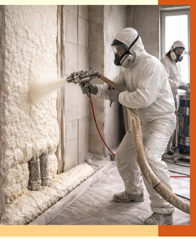 Напыление пенополиуретана в Борисоглебске от 7803 руб./м2 — услуги и монтаж ППУ | ТепломастерБрс