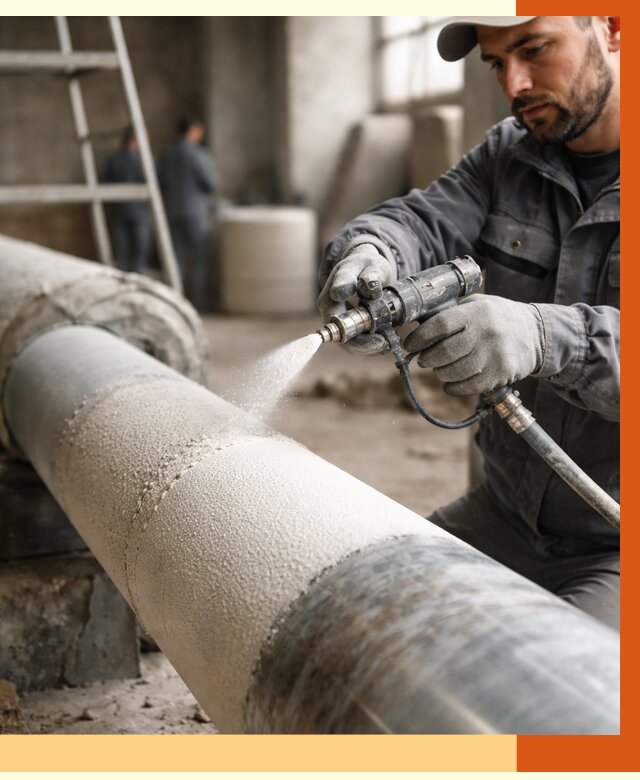 Утепление труб жидкой теплоизоляцией в Борисоглебске от 7803 руб. под ключ | ТепломастерБрс