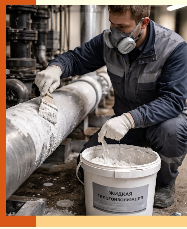 Утепление оборудования жидкой теплоизоляцией в Борисоглебске