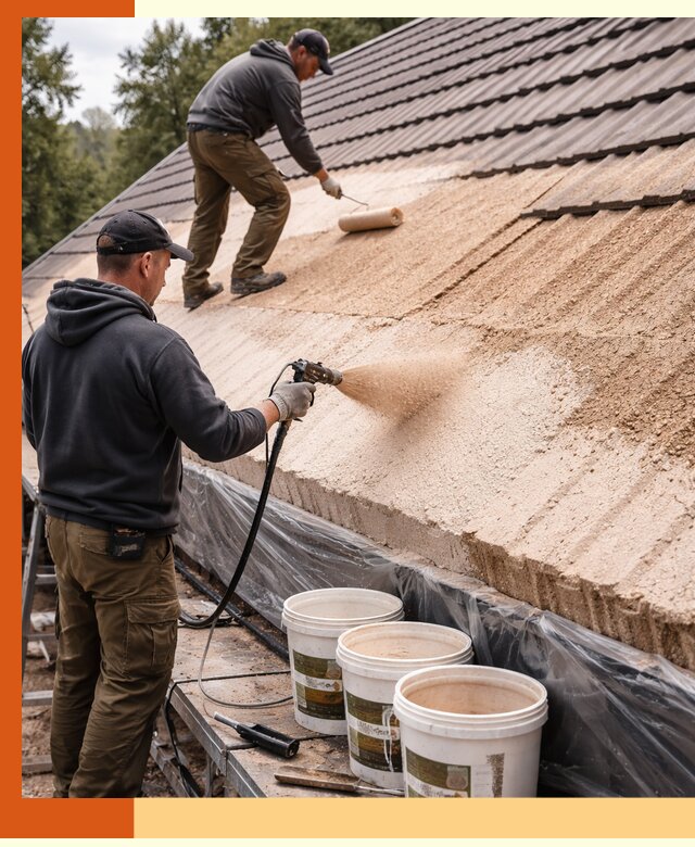 Утепление кровли жидкой пробкой в Борисоглебске для домов и зданий
