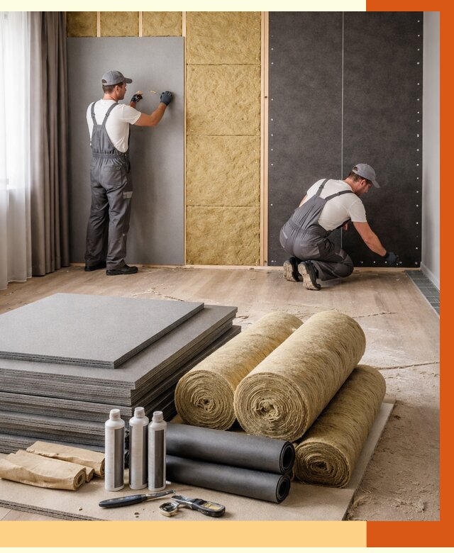 Шумоизоляция дома в Борисоглебске от 4682 руб/м2 — комплексная звукоизоляция под ключ | ТепломастерБрс