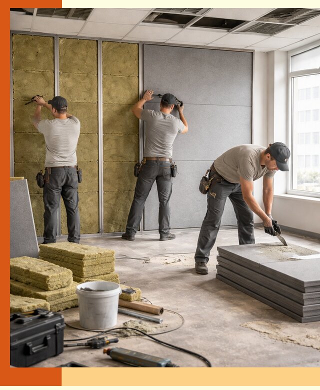 Профессиональная шумоизоляция офисов в Борисоглебске для комфорта сотрудников