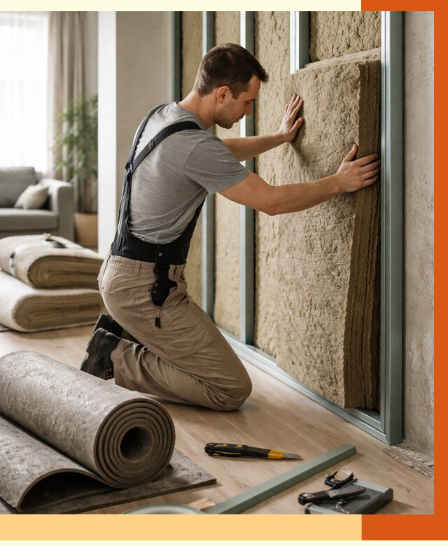 Шумоизоляция перегородок в Борисоглебске от 1717 руб. за м2 — ТепломастерБрс